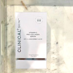 Clinical + Skin Vitamin C Pro-collagen Serum 20% L-ascot iv acid 30ml NIB